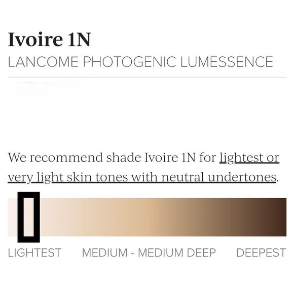 Lancome Photogenic Lumessence Foundation IVOIRE 1 (N) JUMBO PRO SIZE 3.71 FL OZ - Picture 2 of 2